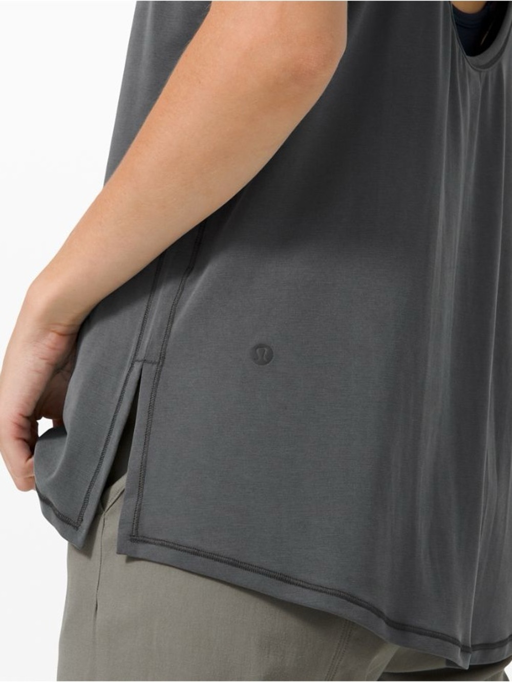 lululemon athletica Women's Gray Ease Of It All Scoop Neck Tank - Size 8 - Picture 5 of 14